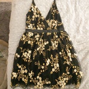 Express short Floral back dress